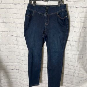 Lane Bryant sz 14 high rise jegging jeans dark wash WJ96